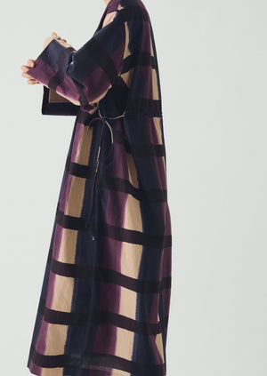Shadow Still Print Cotton Silk Dress | Cassis