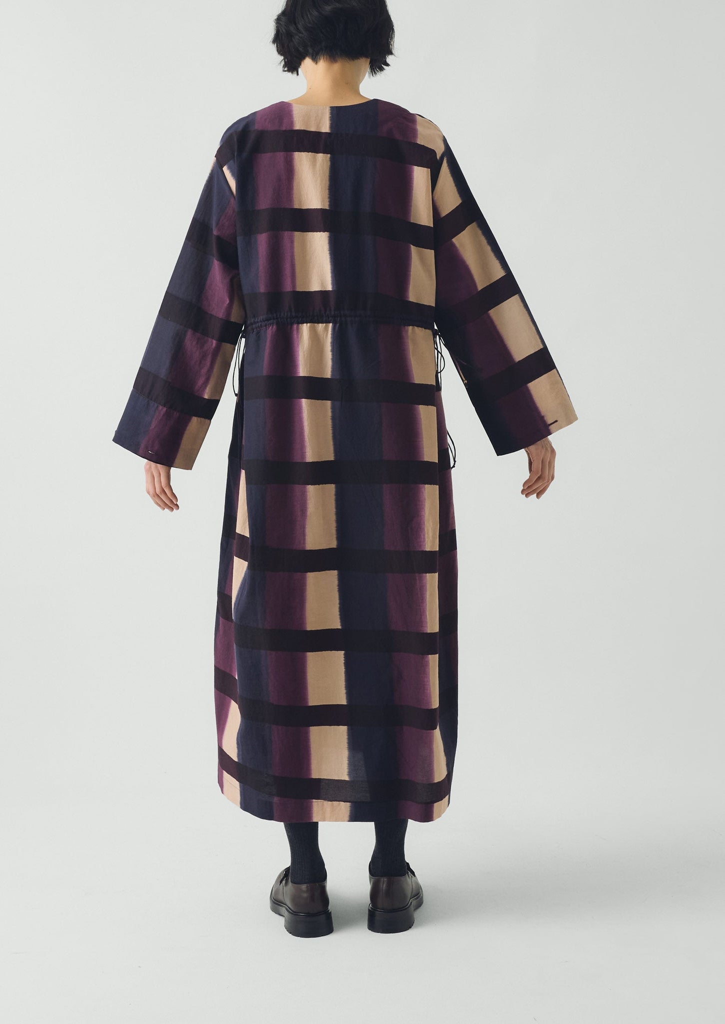 Shadow Still Print Cotton Silk Dress | Cassis
