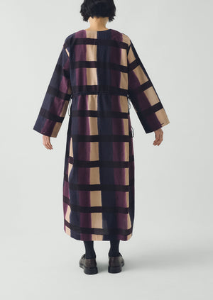 Shadow Still Print Cotton Silk Dress | Cassis