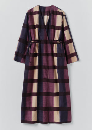 Shadow Still Print Cotton Silk Dress | Cassis