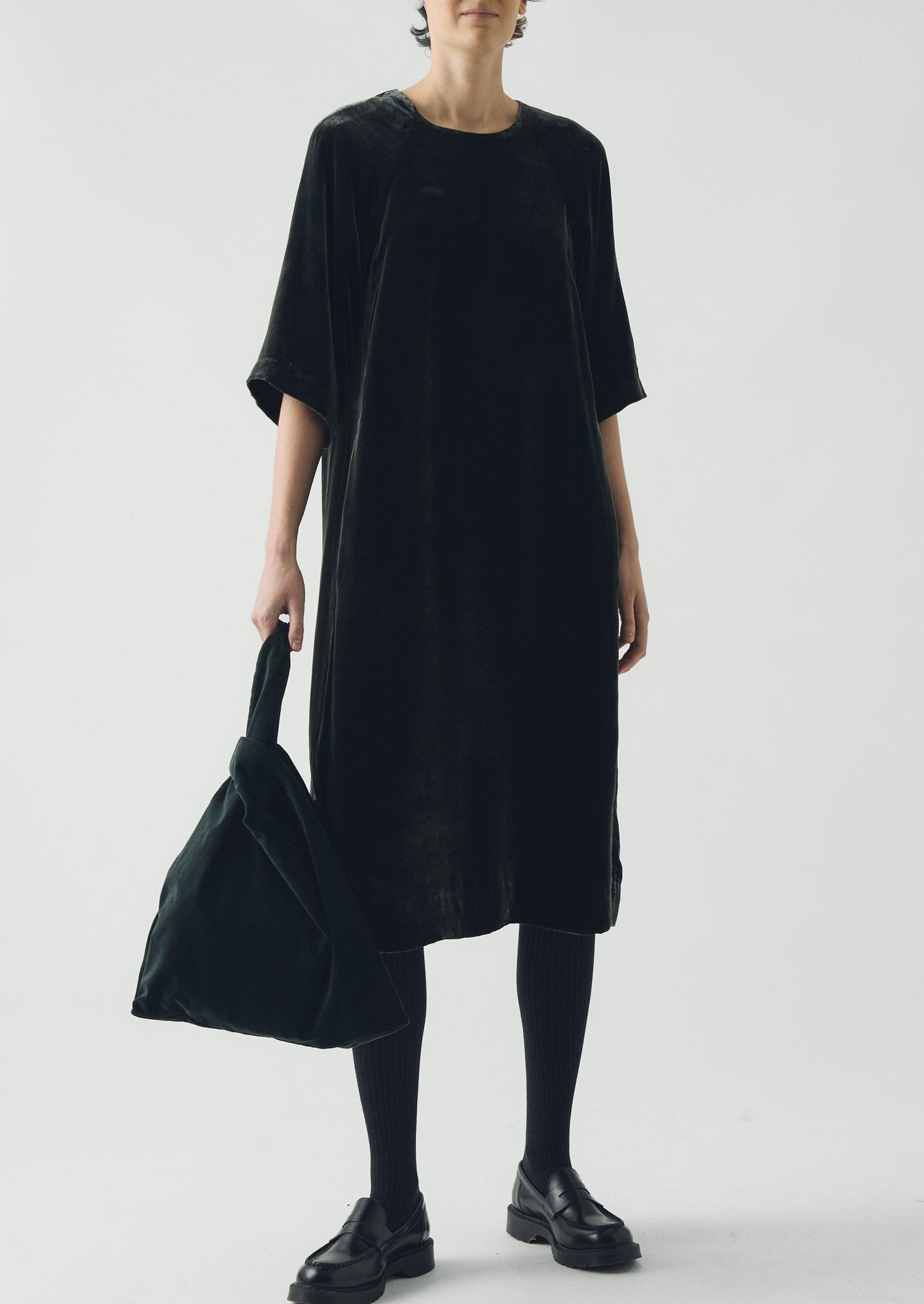 Cocoon Silk Velvet Dress | Jackdaw