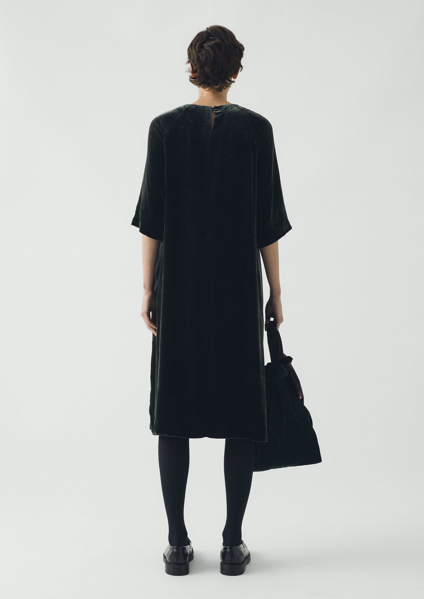 Cocoon Silk Velvet Dress | Jackdaw