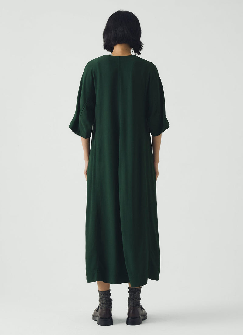 Satin Back Crepe Dress | Oil