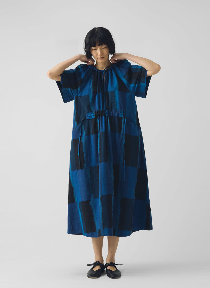 Sobremesa Cotton Ikat Dress | Bright Blue