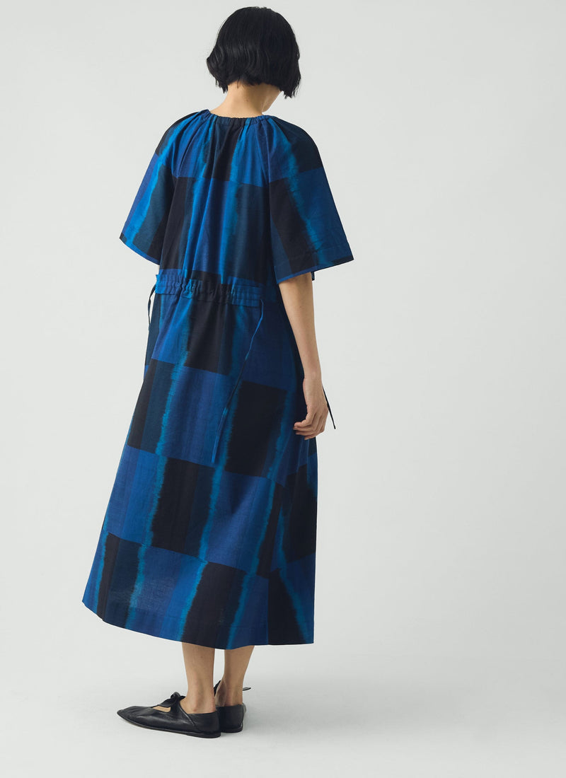 Sobremesa Cotton Ikat Dress | Bright Blue