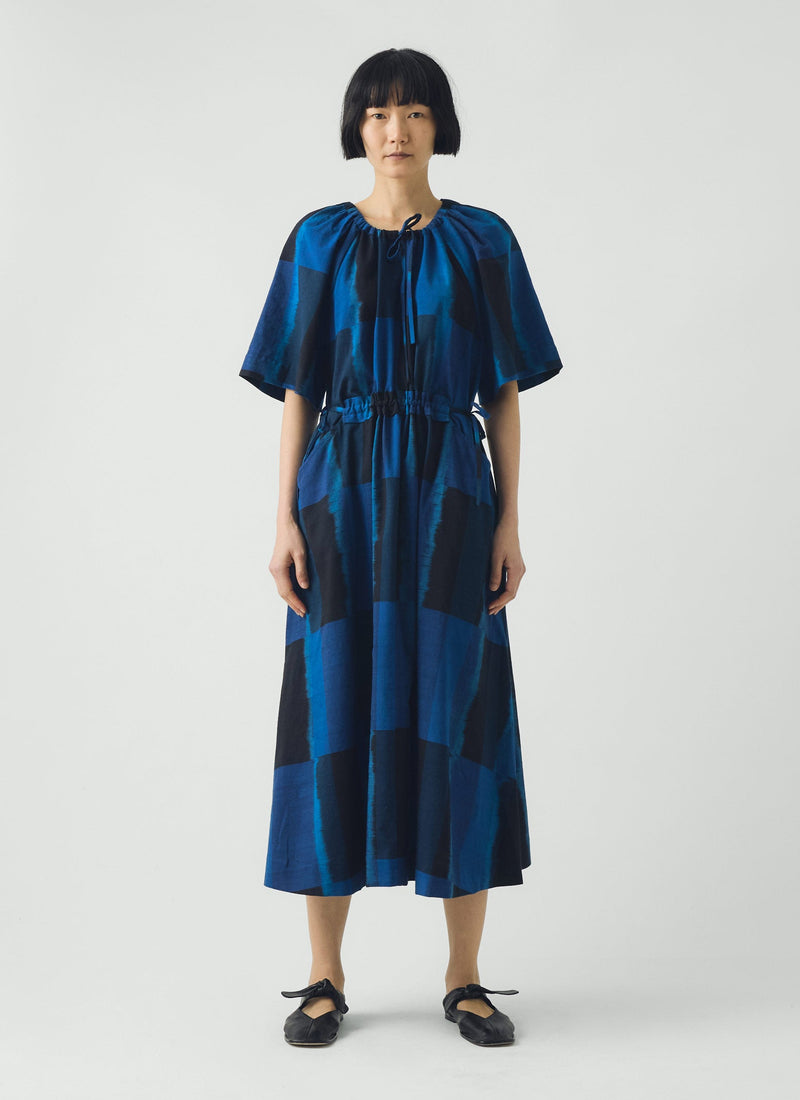 Sobremesa Cotton Ikat Dress | Bright Blue