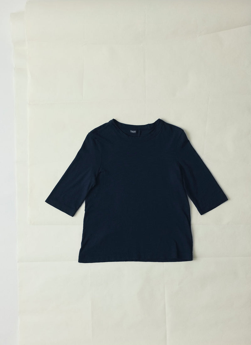 Cleo Garment Dyed Organic Cotton Tee | Indigo