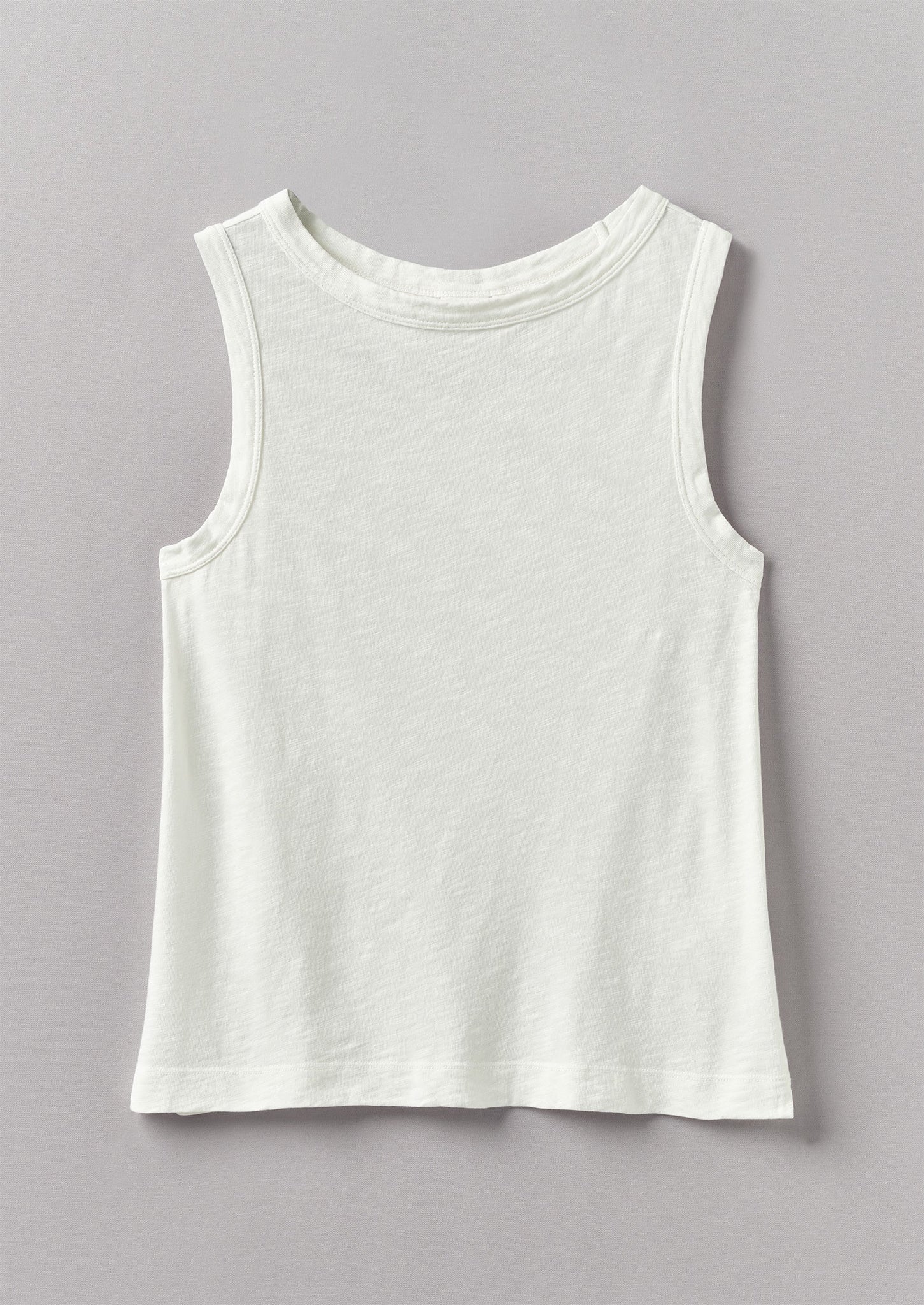 Garment Dyed Organic Cotton Tank Top | Chalk