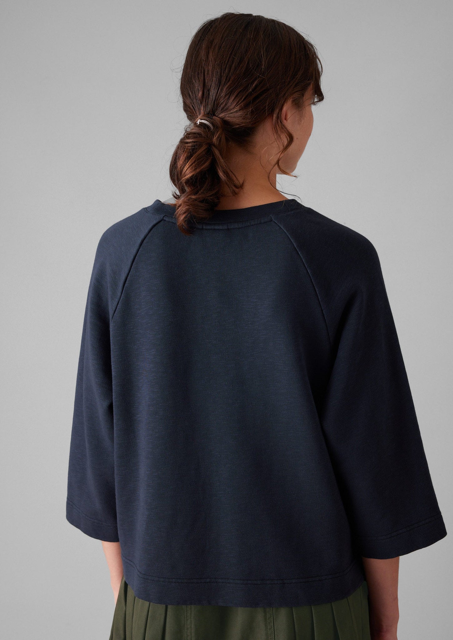 Loopback Cotton Jersey Sweater | Slate