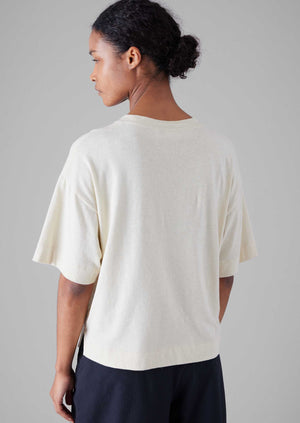 Cotton Hemp Boxy Tee | Ecru