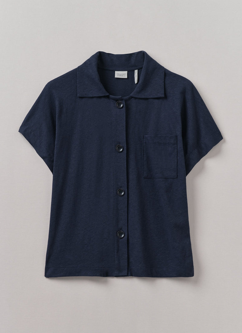 Cotton Hemp Jersey Shirt | Slate