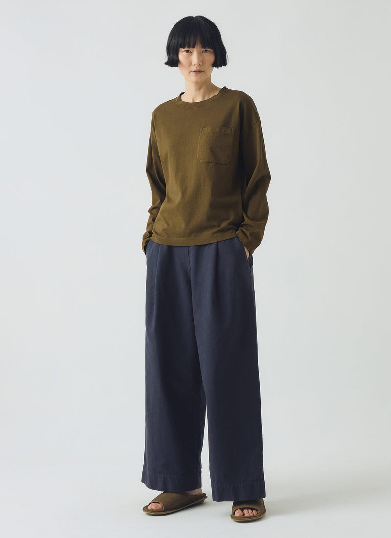 Patch Pocket Cotton Tee | Brass