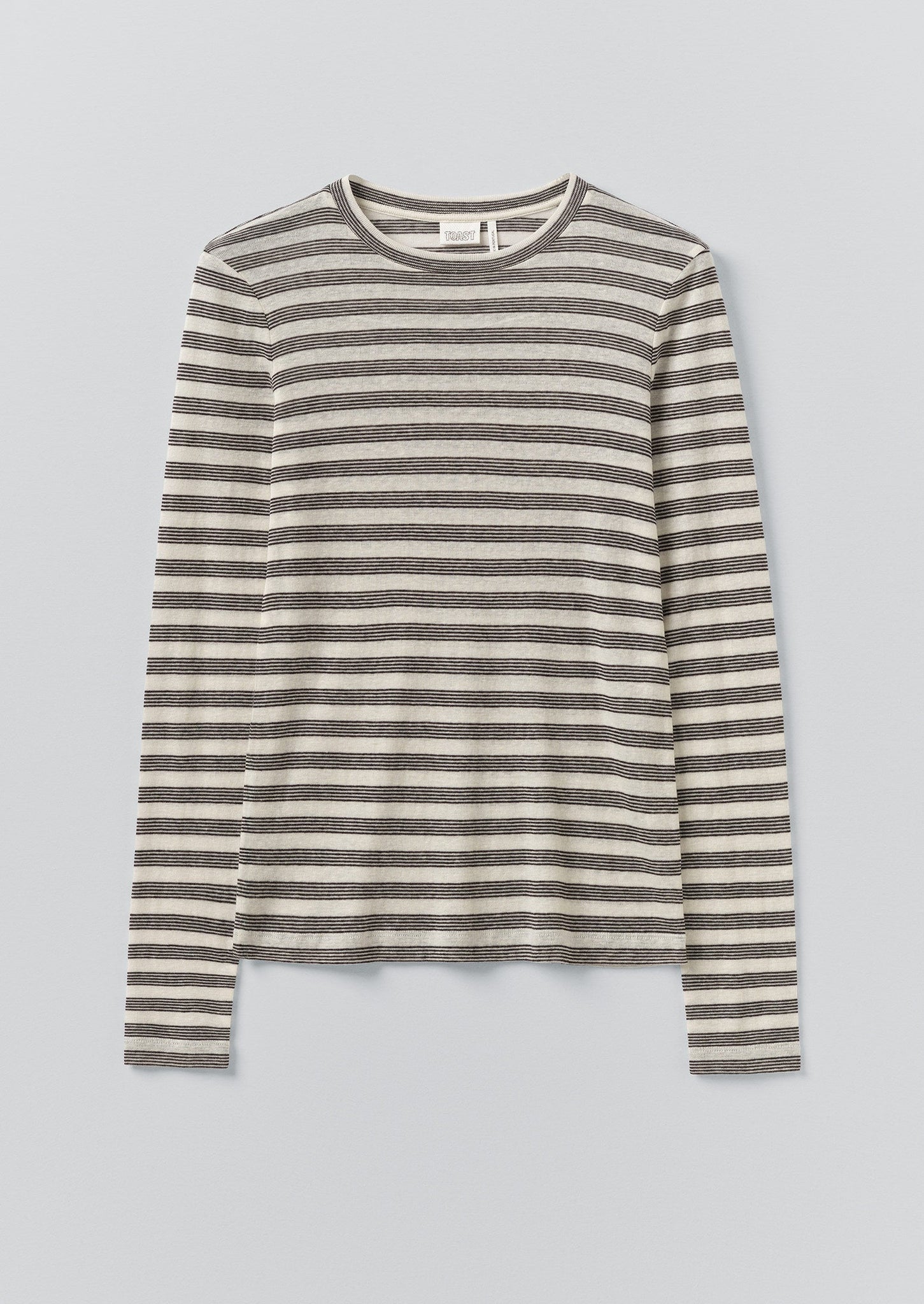 Agnes Stripe Wool Lyocell Tee | Cream/Black