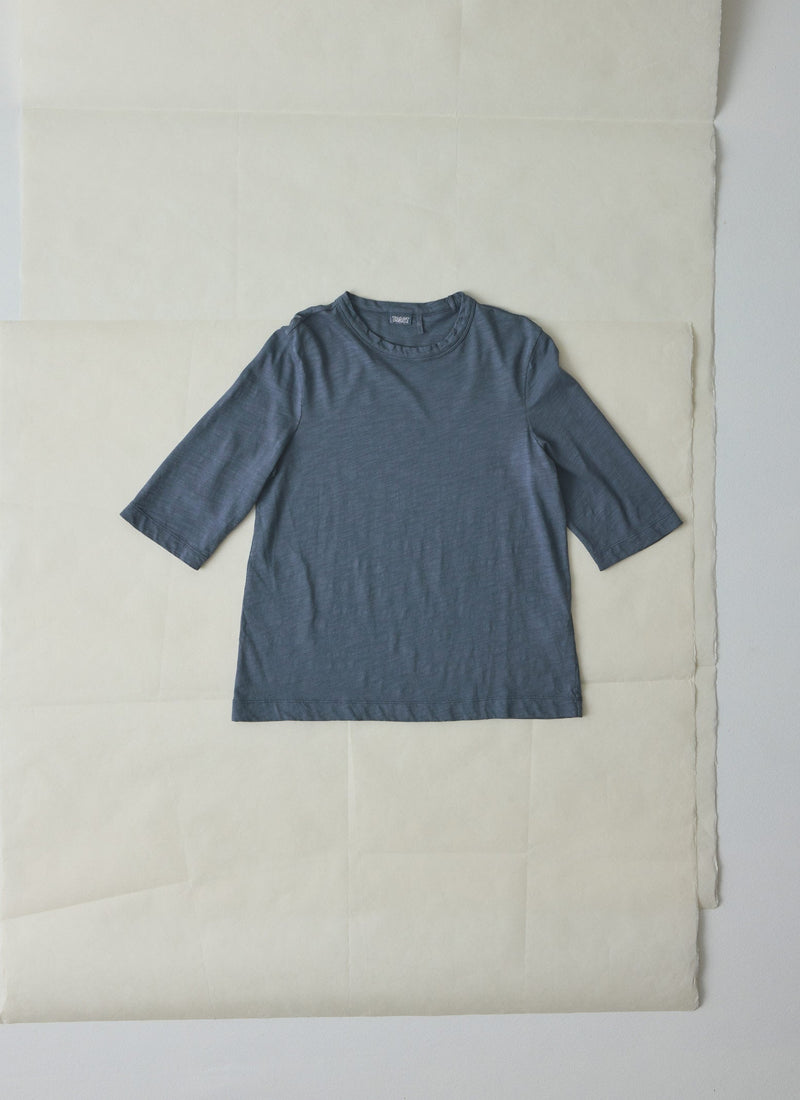 Cleo Garment Dyed Cotton Tee | Mazarine Blue