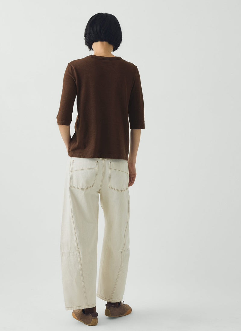 Cleo Garment Dyed Cotton Tee | Rich Earth