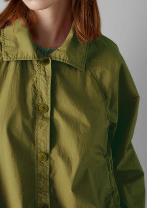 Cotton Poplin Raglan Jacket | Wax Green