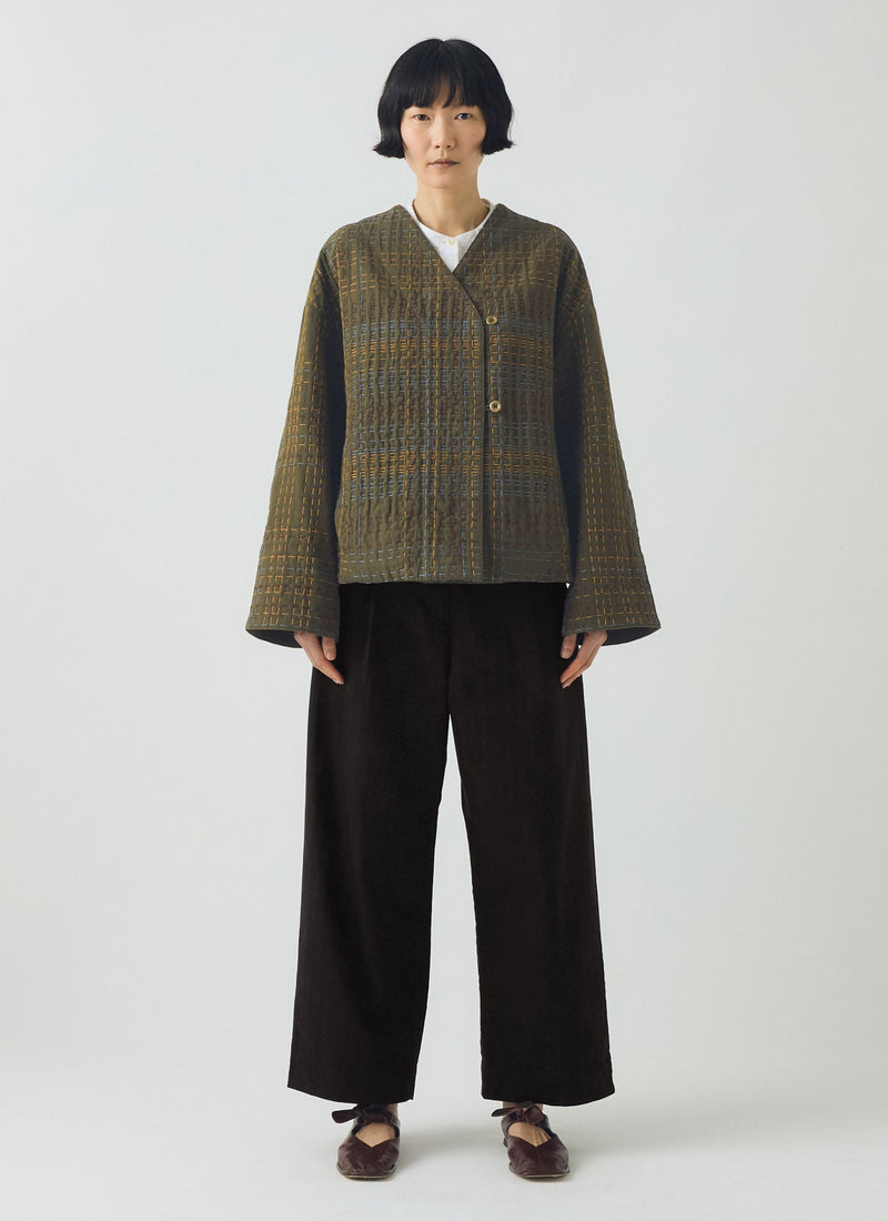 Kantha Tweed Cotton Jacket | Multi