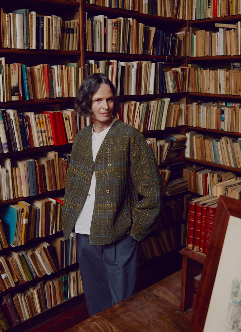 Kantha Tweed Cotton Jacket | Multi