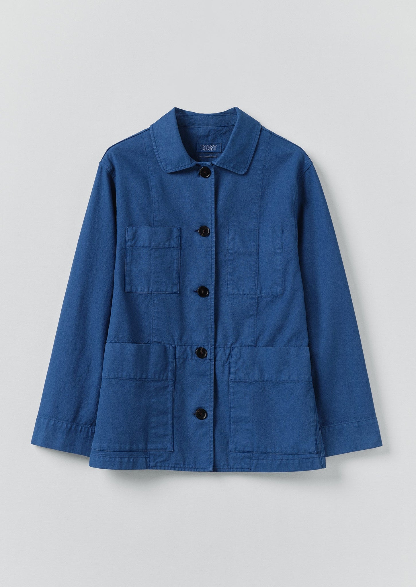 Cotton Canvas Workwear Jacket | Cobalt Blue