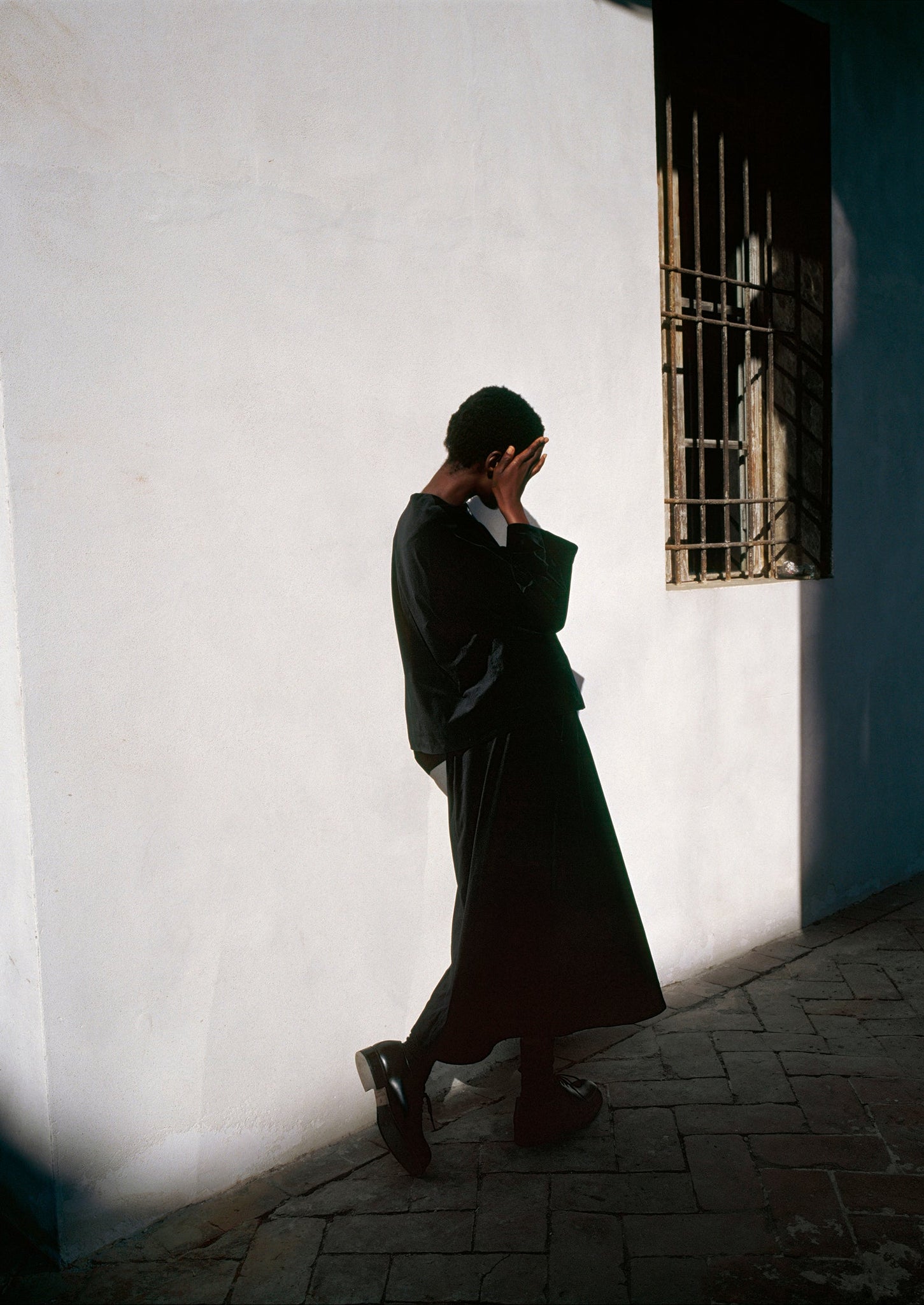 Round Neck Cotton Velvet Jacket | Black