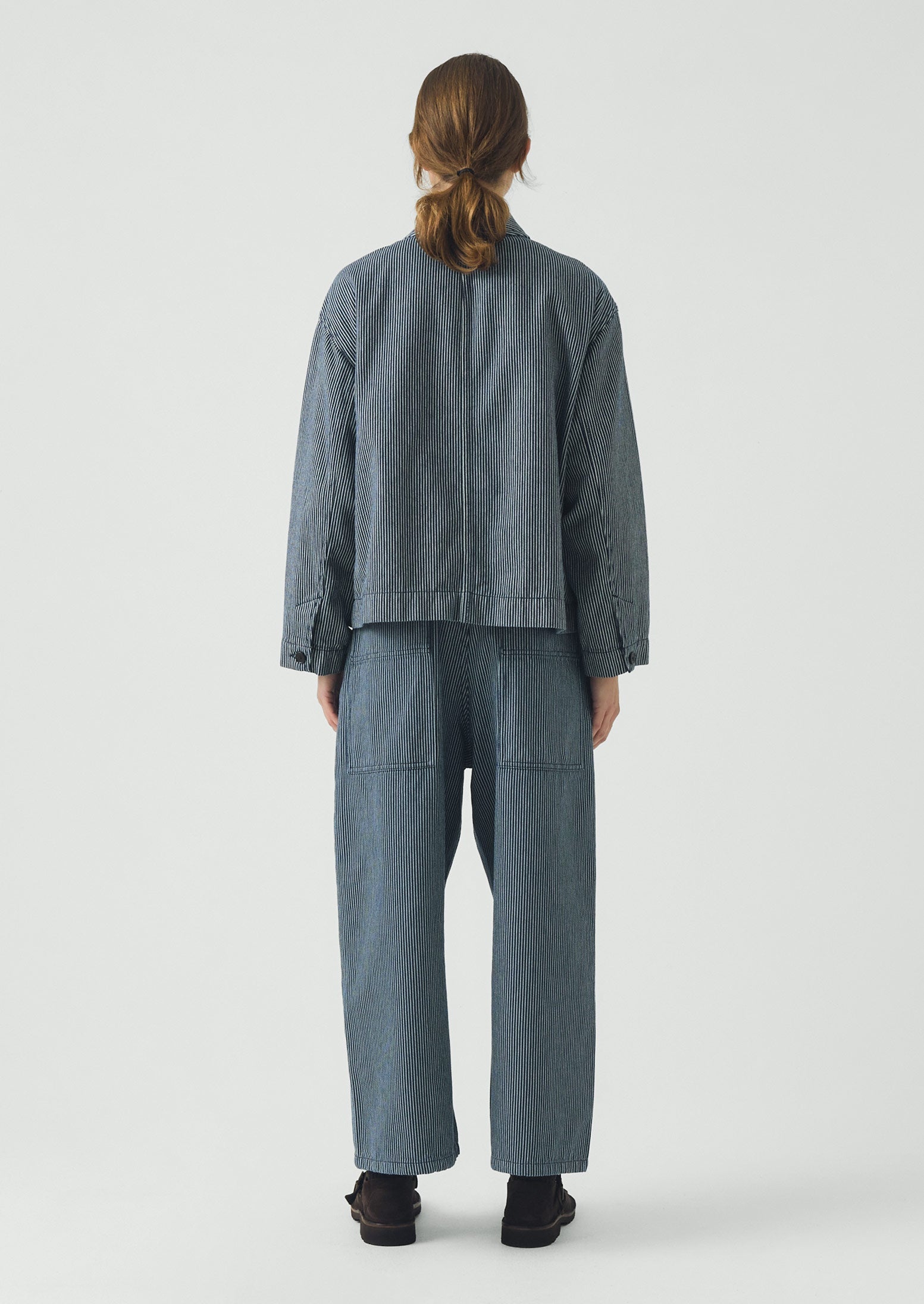 Hickory Stripe Denim Jacket | Ecru/Indigo | TOAST
