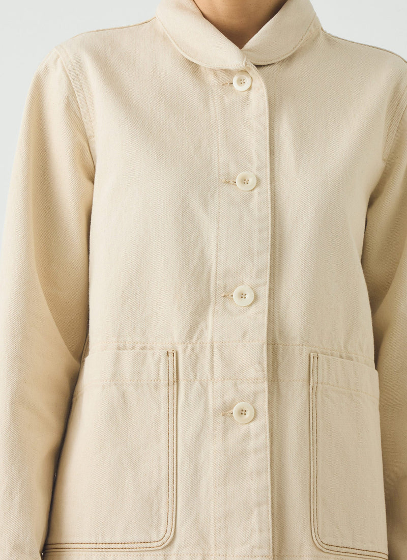 Hal Ecru Denim Workwear Jacket | Ecru