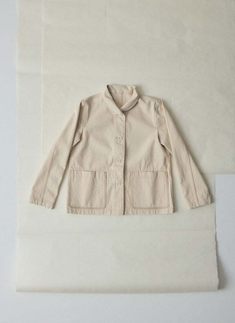 Hal Ecru Denim Workwear Jacket | Ecru
