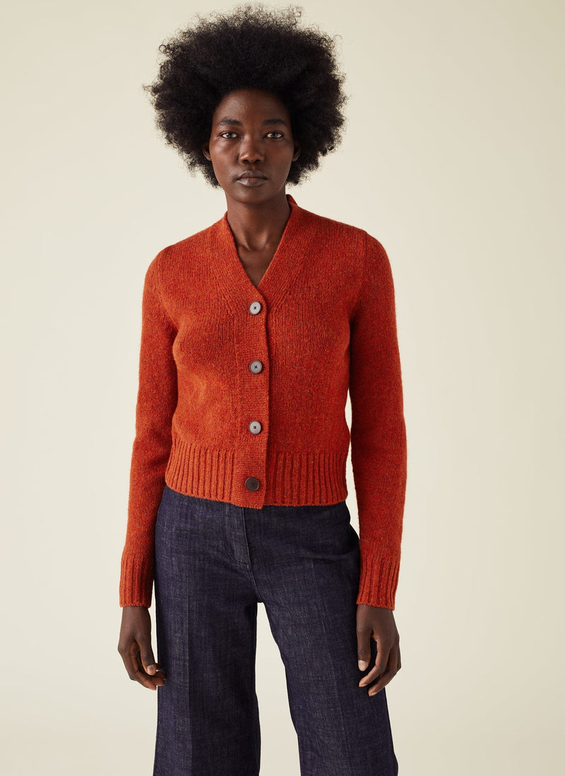 Kaia V-Neck Wool Cardigan | Harissa