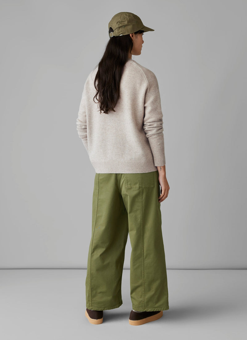 Ffion Wool Cashmere Boxy Cardigan | Putty