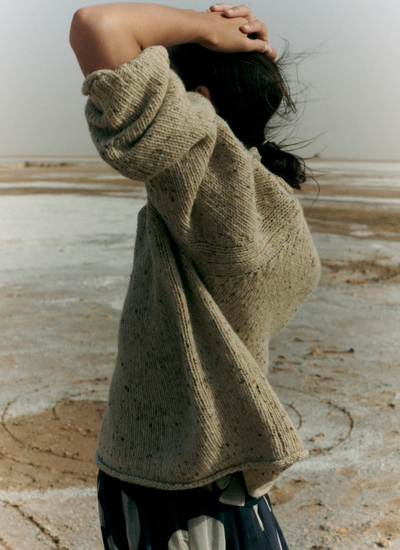 Orla Donegal Wool Sweater | Oatmeal