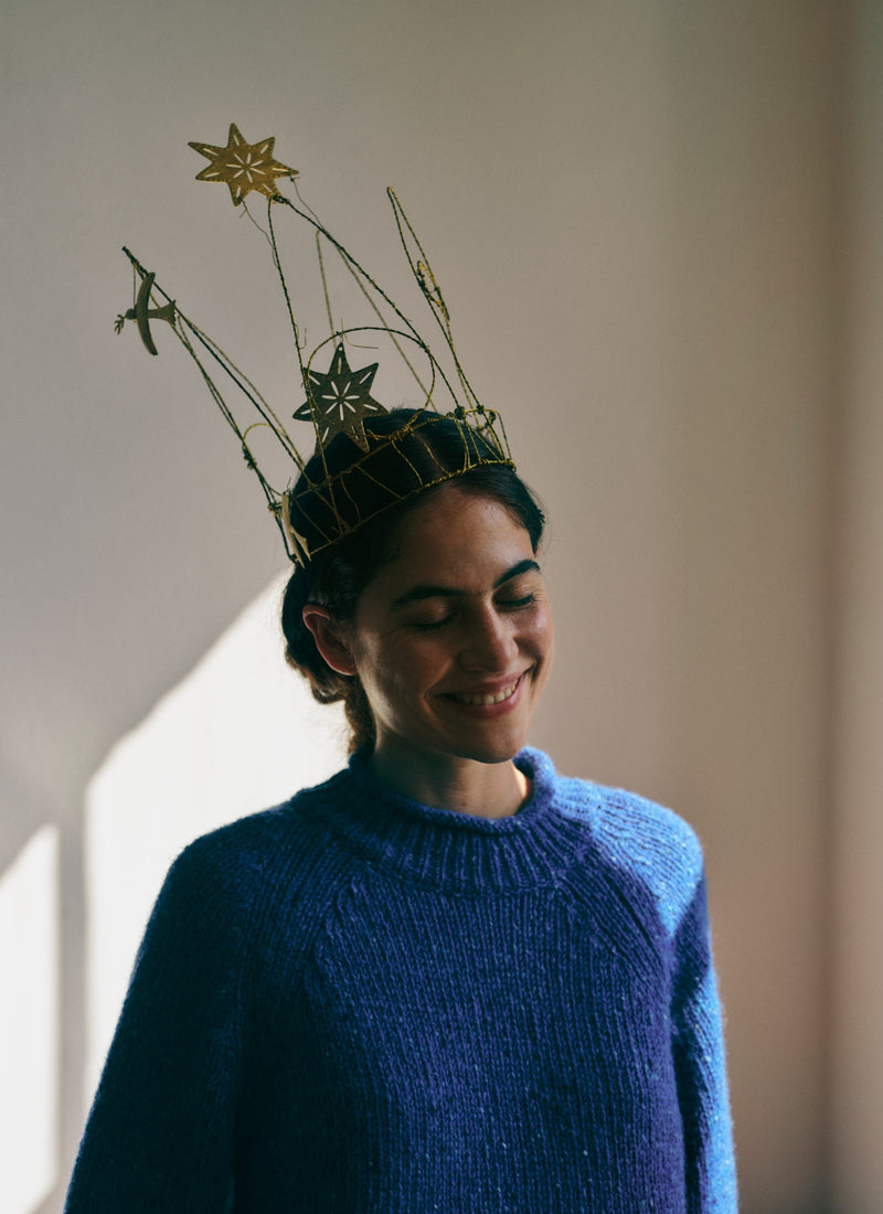 Orla Donegal Wool Sweater | Neptune Blue