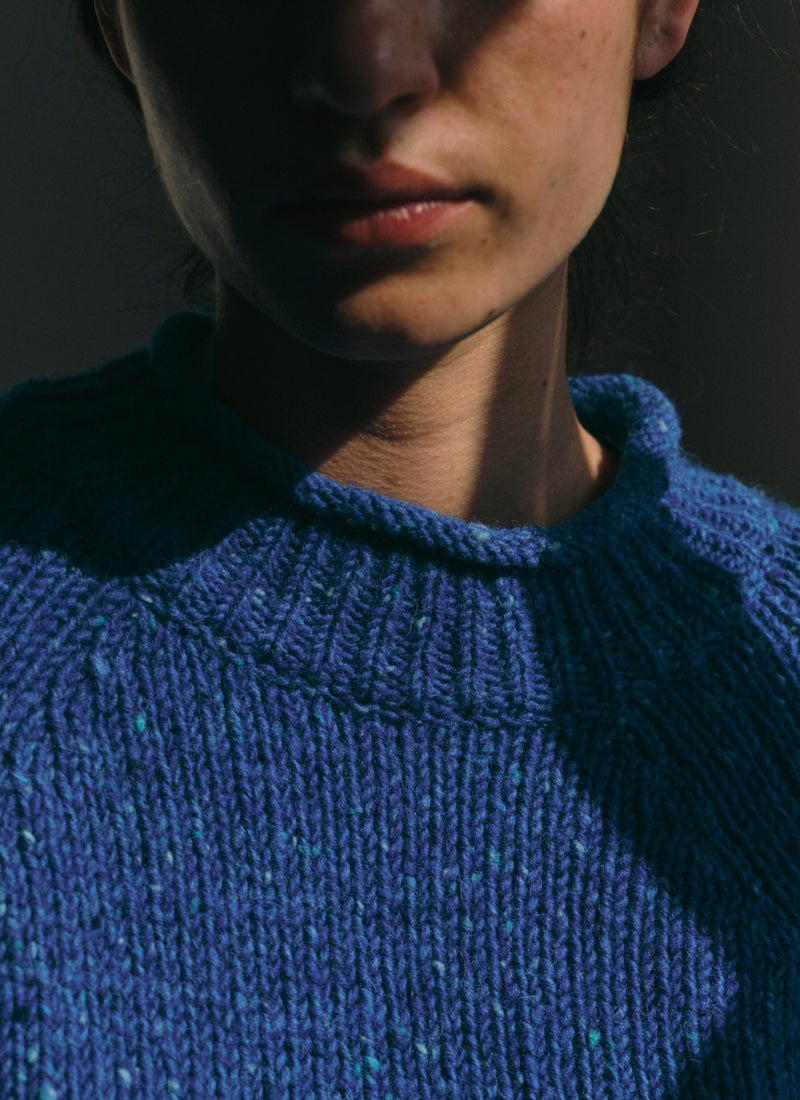 Orla Donegal Wool Sweater | Neptune Blue