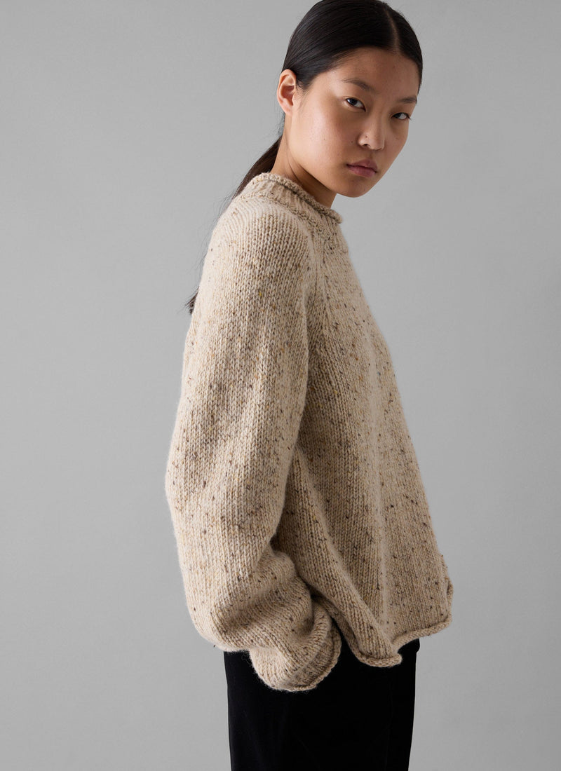 Orla Donegal Wool Sweater | Oatmeal