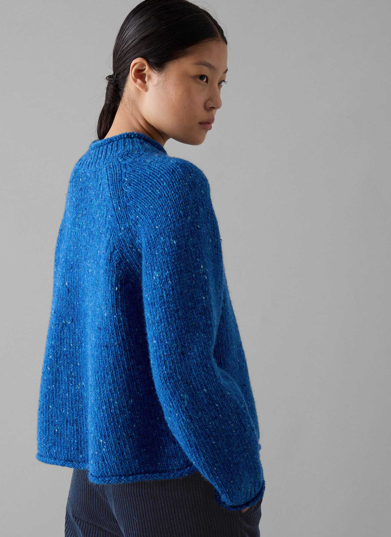 Orla Donegal Wool Sweater | Neptune Blue