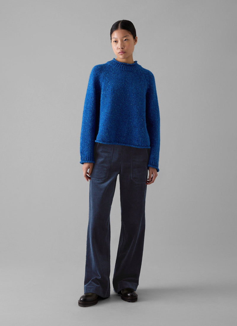 Orla Donegal Wool Sweater | Neptune Blue
