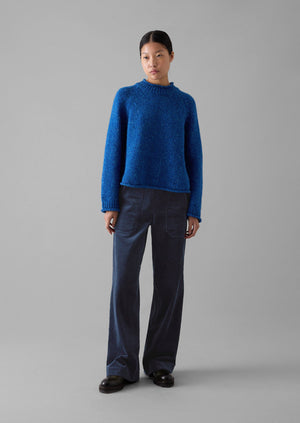 Orla Donegal Wool Sweater | Neptune Blue