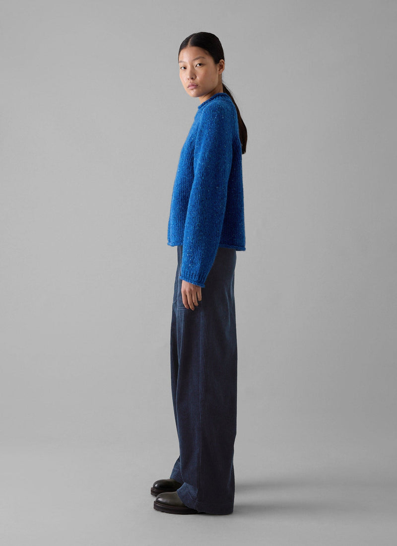 Orla Donegal Wool Sweater | Neptune Blue