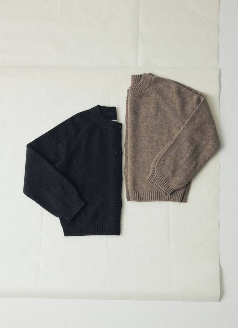 Eden Wool Cashmere Raglan Cardigan | Linseed