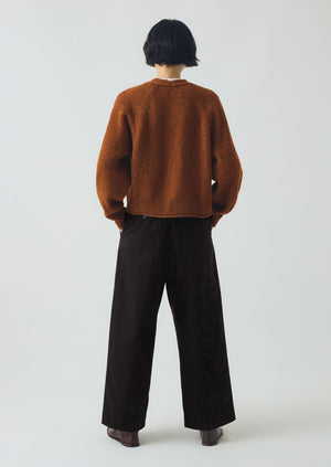 Donegal Wool V Neck Cardigan | Cinnamon
