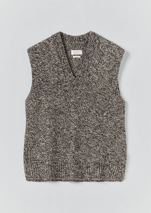 Marled Donegal V Neck Tank | Granite Marl