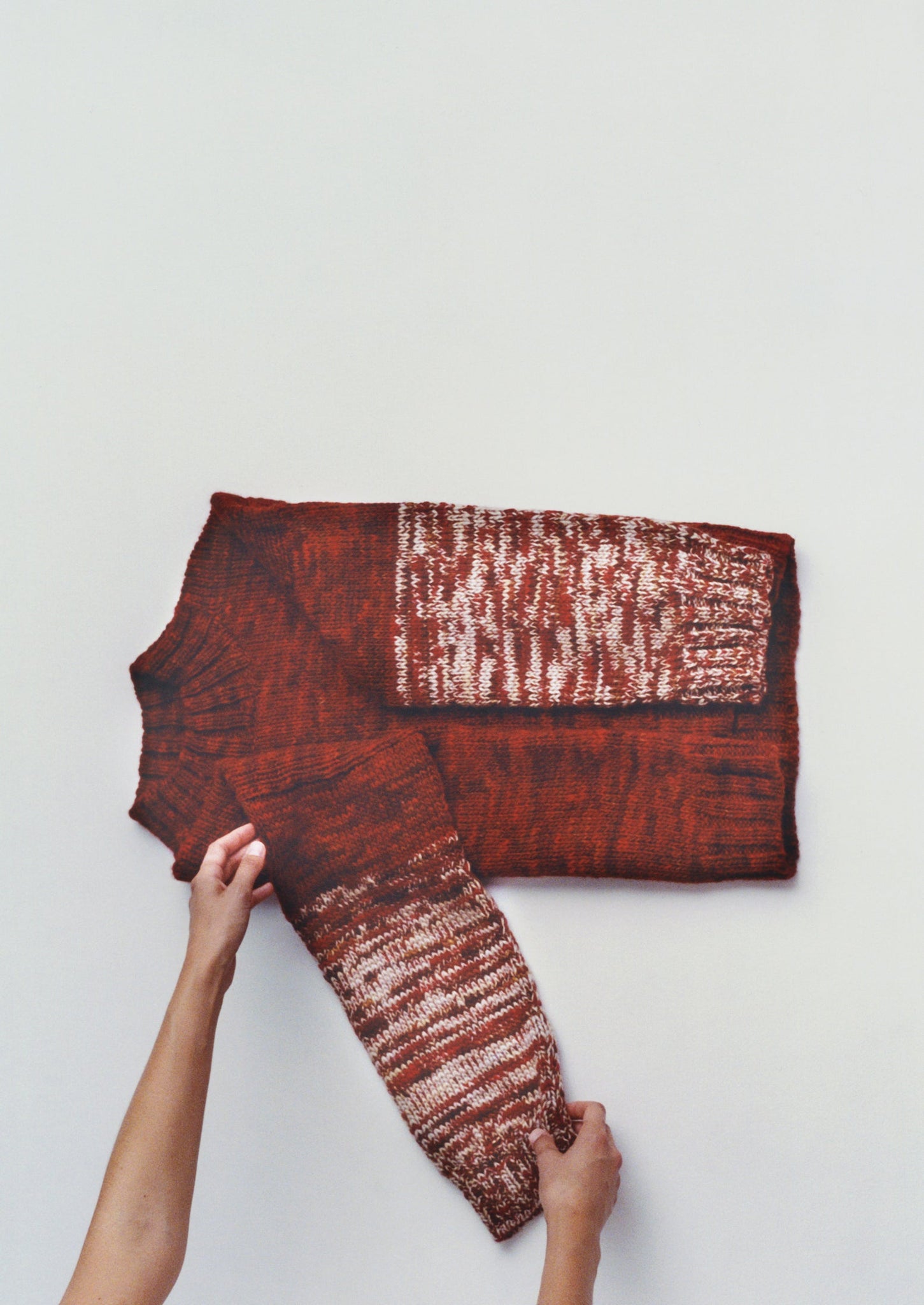 Hand Dyed High Neck Sweater | Claret Red