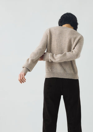 Heathery Wool Sweater | Oatmeal