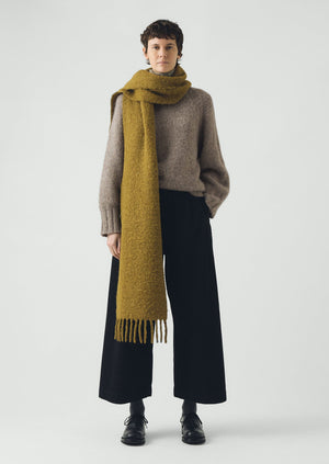 Lofty Alpaca High Neck Sweater | Stone
