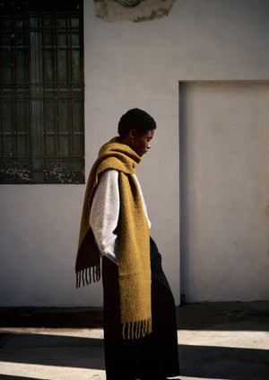 Lofty Alpaca High Neck Sweater | Stone