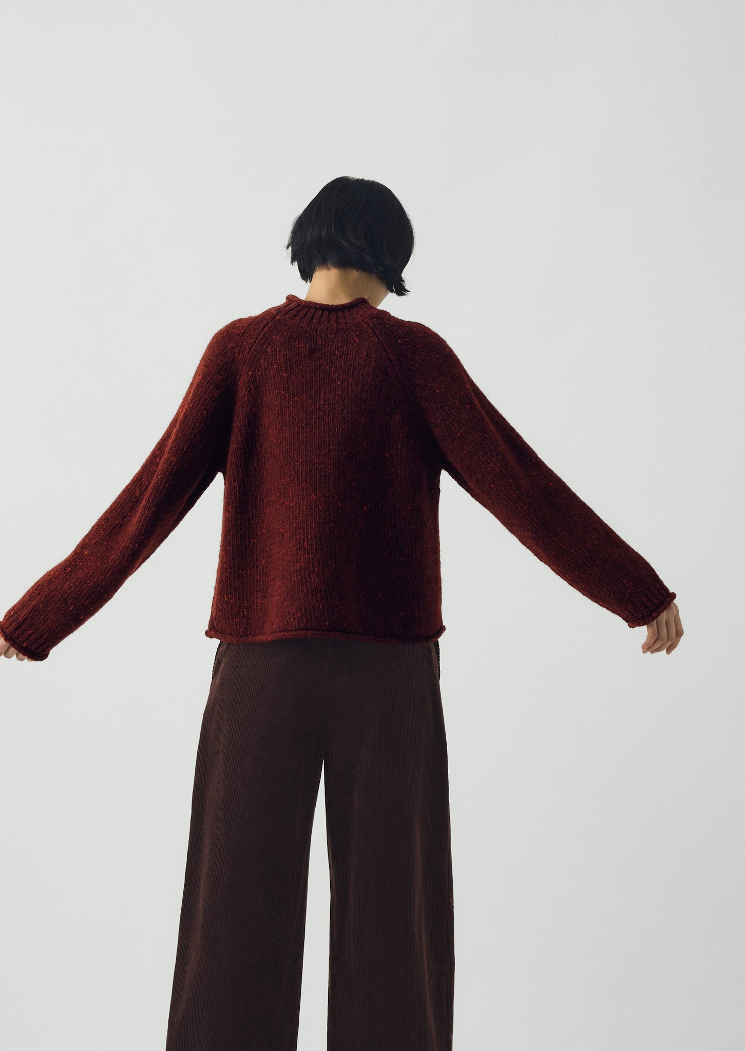 Orla Donegal Wool Sweater | Bordeaux