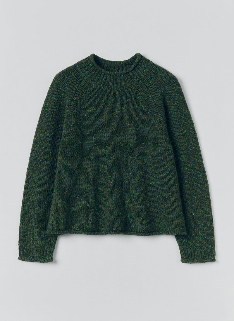 Orla Donegal Wool Sweater | Emerald