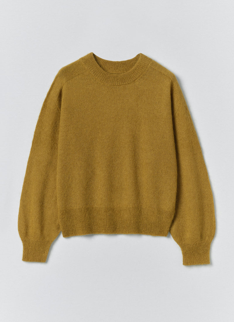 Fine Mohair Cotton Sweater | Golden Honey
