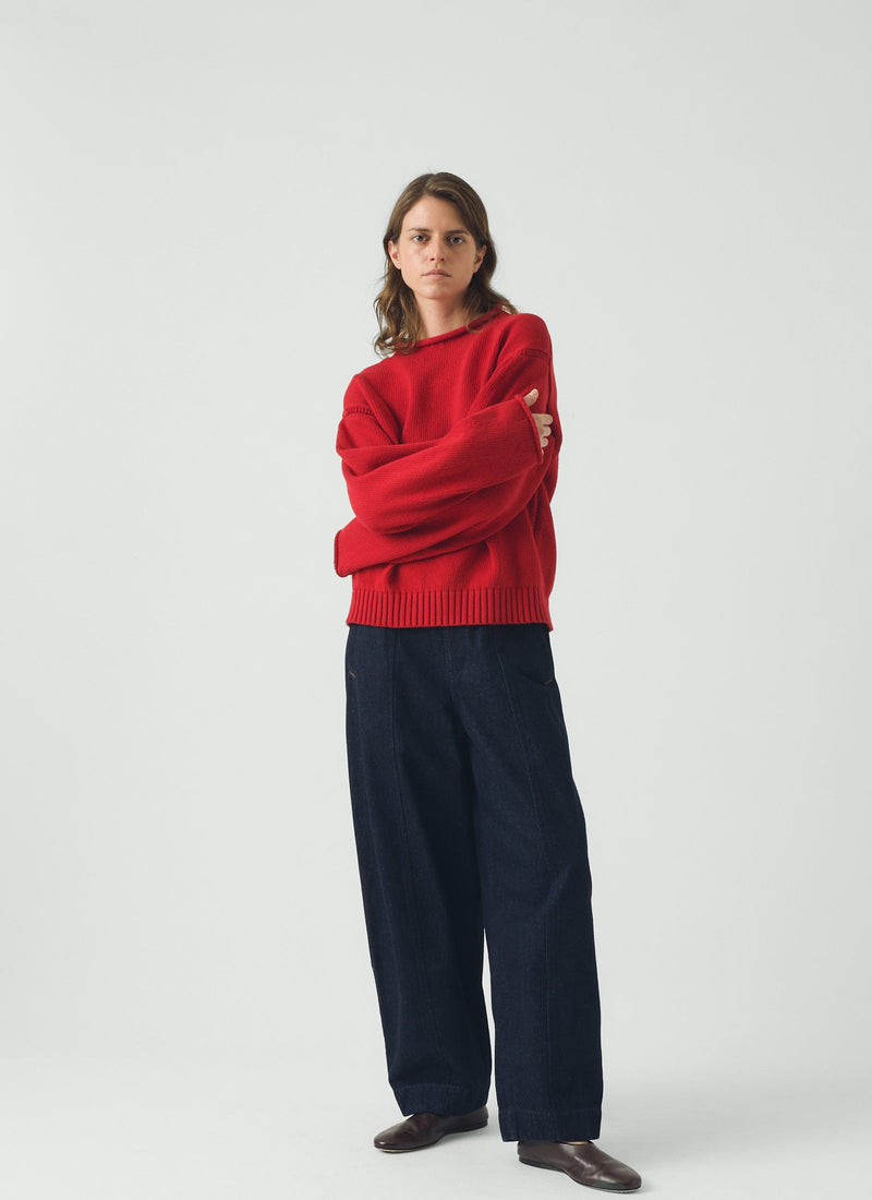 Cotton High Neck Sweater | Hawthorn