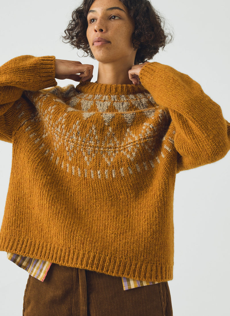 Harvest Yoke Donegal Sweater | Marmalade/Oat