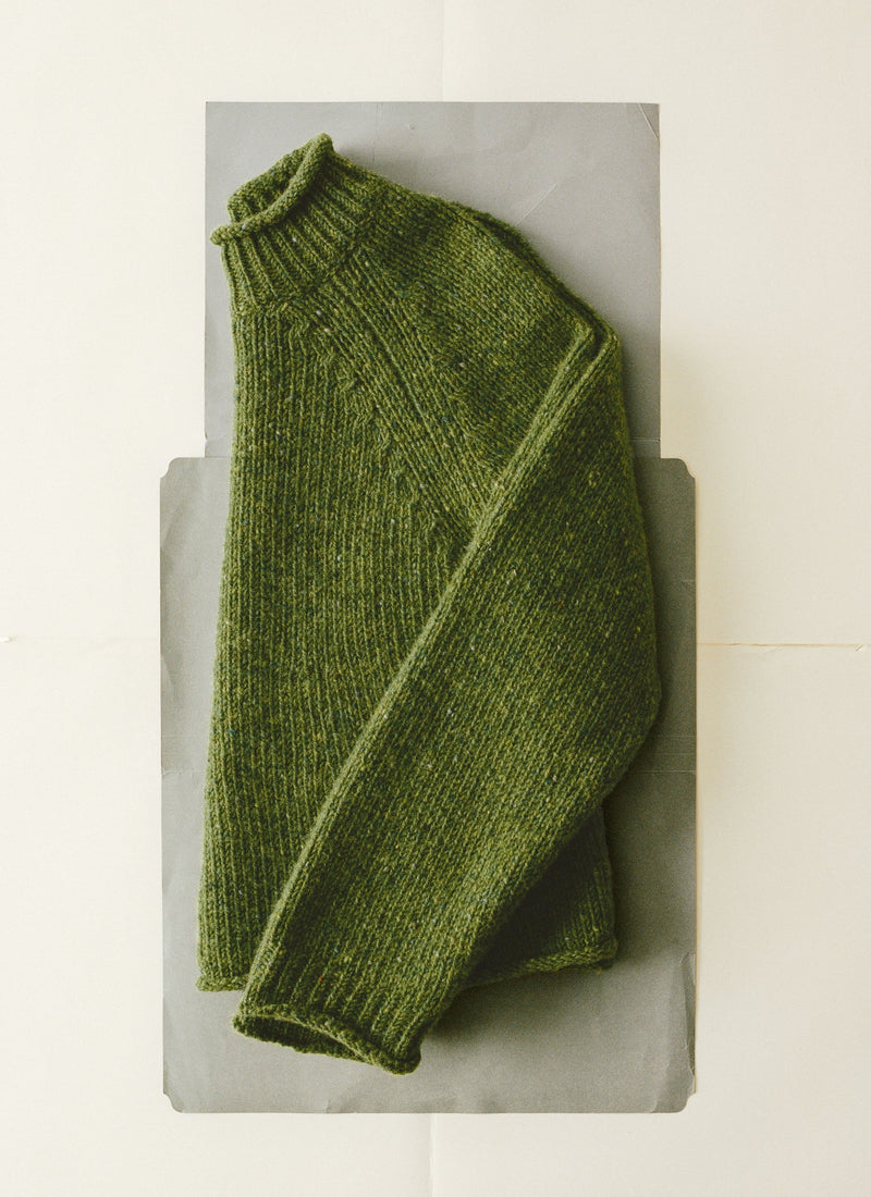 Orla Donegal Wool Sweater | Willow Green